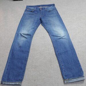 JOURNAL STANDARD Relume Jeans 32 x 31 Blue Cotton Redline Selvedge Button Fly